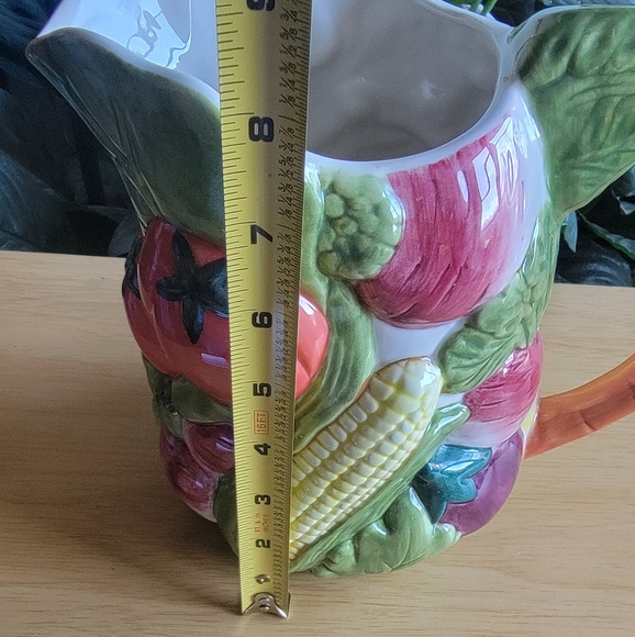 CUERNAVACA Mexican Vegetable Pottery Pitcher. VTG. - Picture 5 of 5